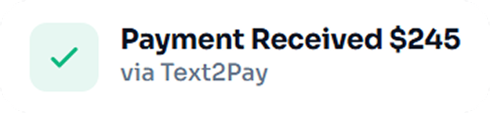 Payment received card