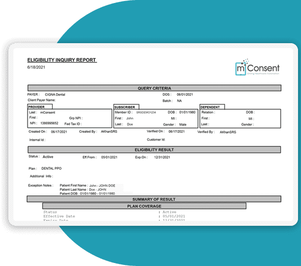 Insurance Eligibility Reports