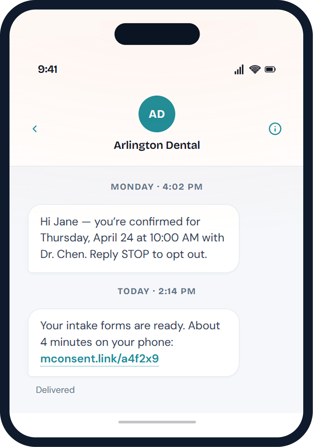 Message dashboard