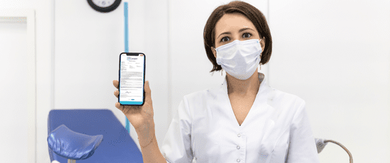 Digital patient intake forms on device