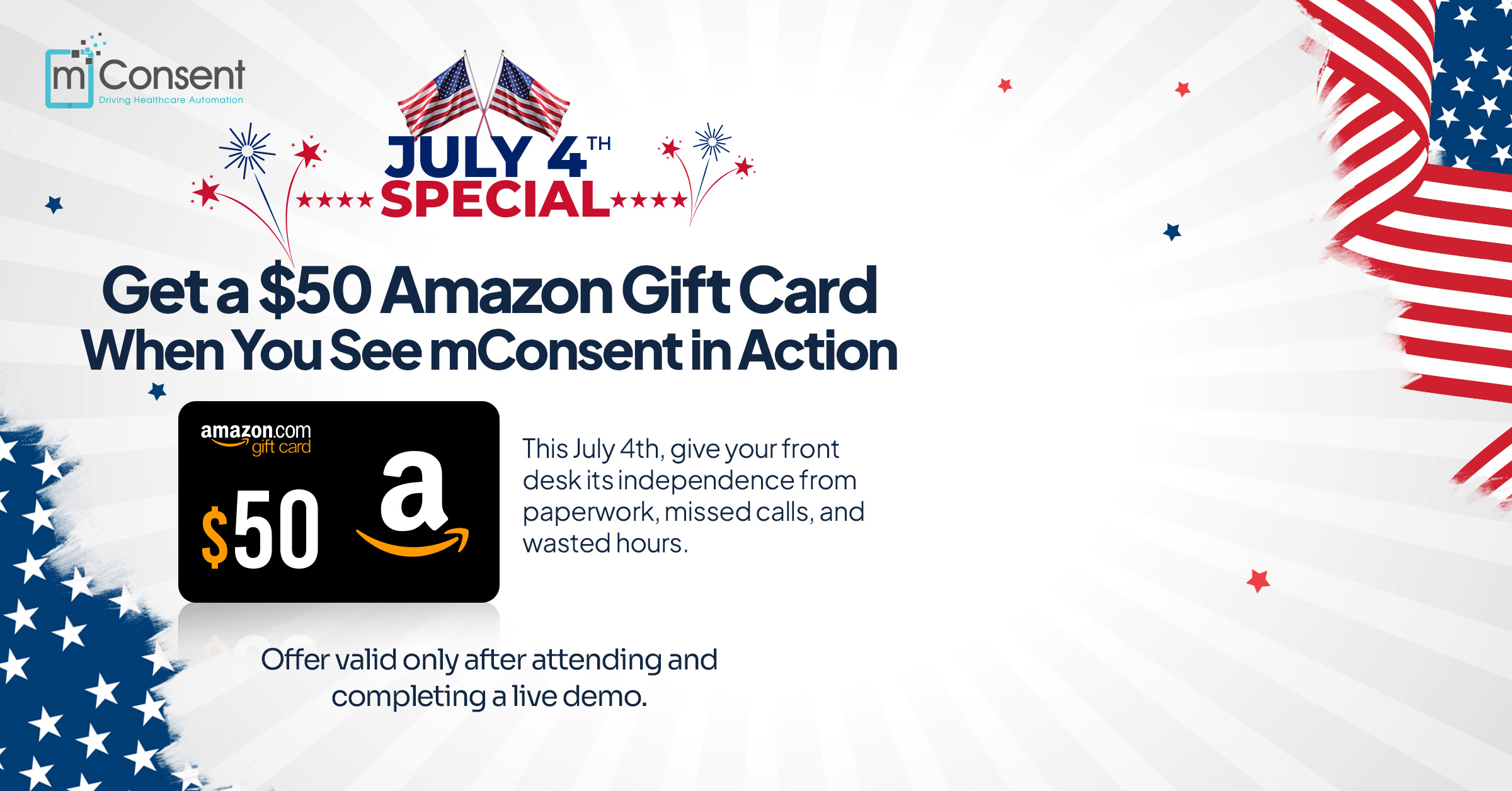 mConsent $50 Amazon Gift Card offer