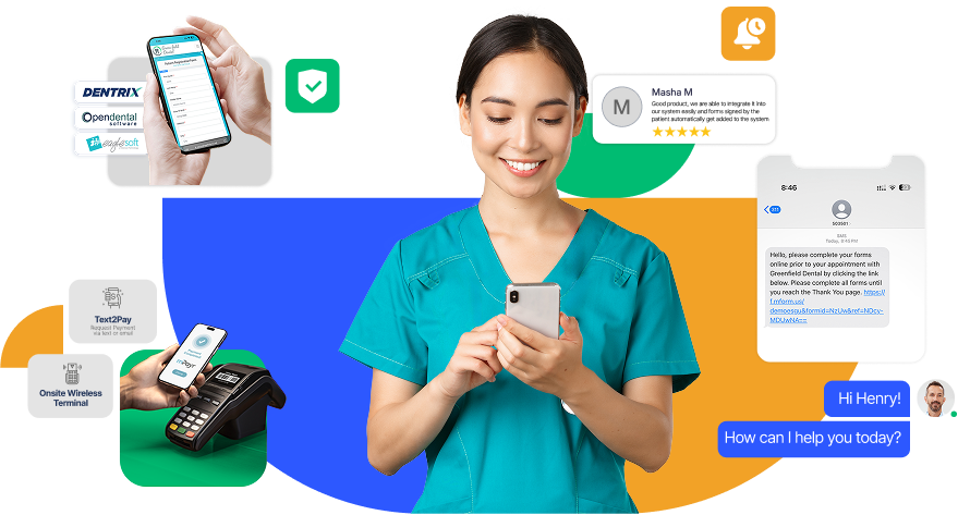 Dental professional using mConsent