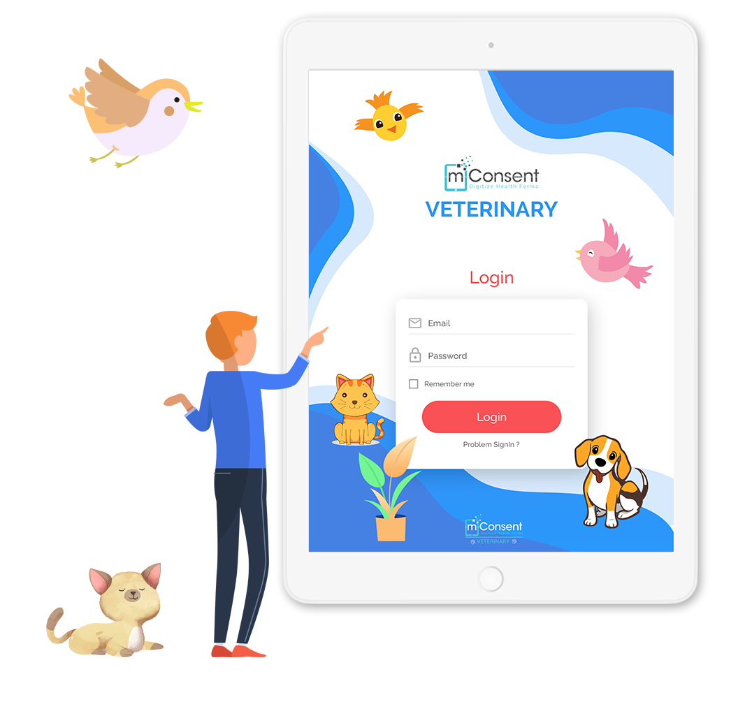mConsent Vet in action