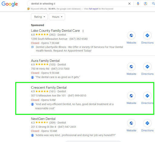 local search results