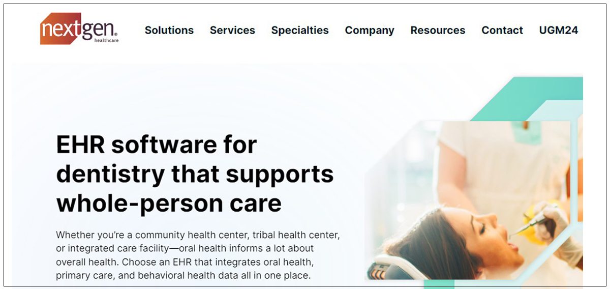screenshot of nextgen home page