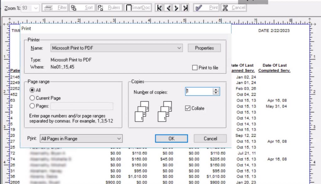 8) To export, click Print - Print to PDF